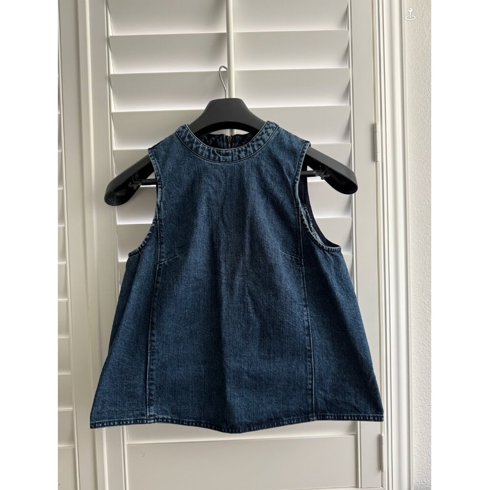 Comfortable flared denim tunic top